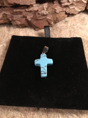 Kreuz anhänger türkis - in,