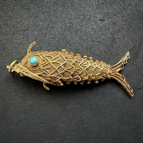 Vintage fisch anhänger - vintage,