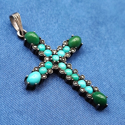 Silber kreuz anhänger - kreuz, antik