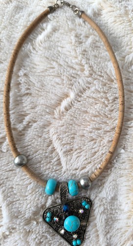 Boho korkkette mit großem - mit,
