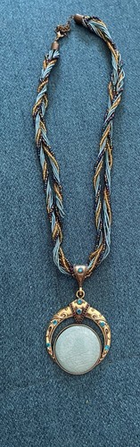 Kette mit anhänger türkis - kette, in