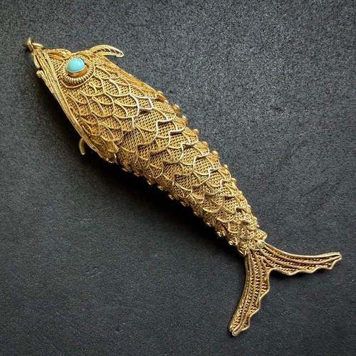 Vintage fisch anhänger - vintage,