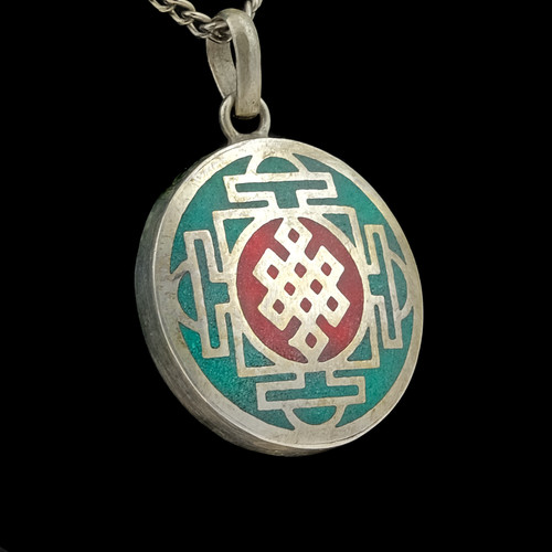 Amulett ewiger knoten türkis - ewiger,