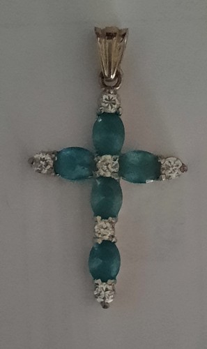 Kreuz anhänger mit türkisen - mit,